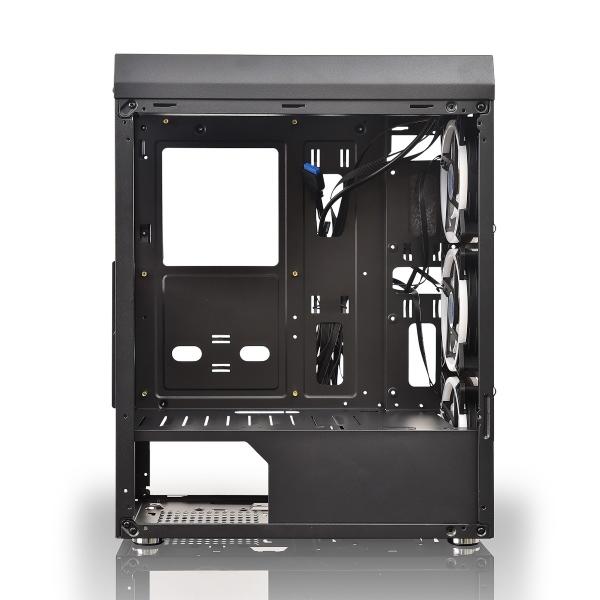 Yeyian GABINETE YEYIAN GAMER YCH-MTA7-01BK KRYPTON ATX 3 VENT ARGB CRIS/TEMP