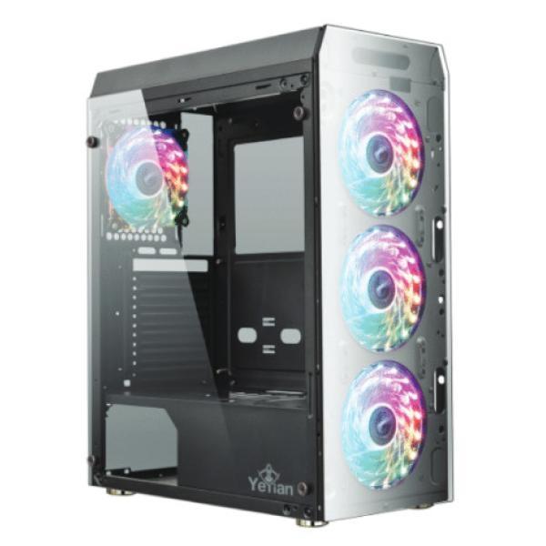Yeyian GABINETE YEYIAN GAMER YCH-MTA7-01BK KRYPTON ATX 3 VENT ARGB CRIS/TEMP