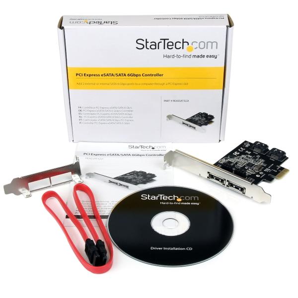 StarTech.com TARJETA PCI EXPRESS 2 PUERTOS ESATA 2 SATA III 6GBPS CONTROLADOR