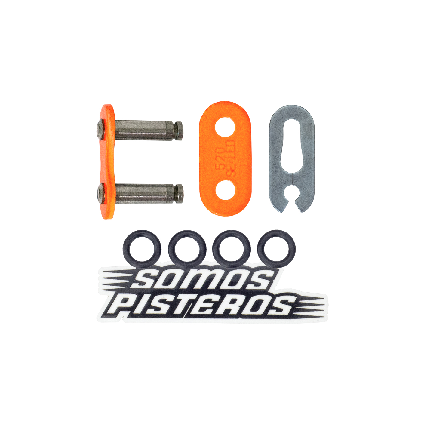 CANDADO CADENA 520 O RING CLIP NARANJA RK KTM 200 250 390 R3