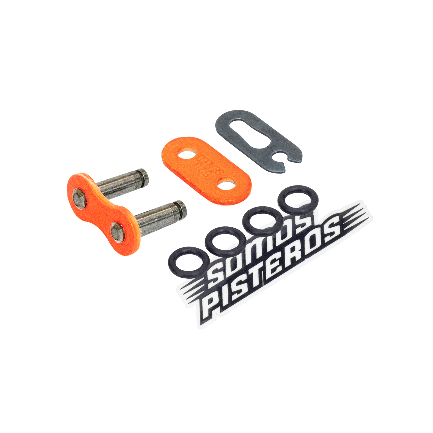 CANDADO CADENA 520 O RING CLIP NARANJA RK KTM 200 250 390 R3