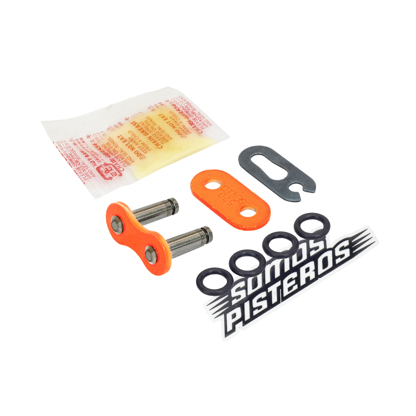 CANDADO CADENA 520 O RING CLIP NARANJA RK KTM 200 250 390 R3