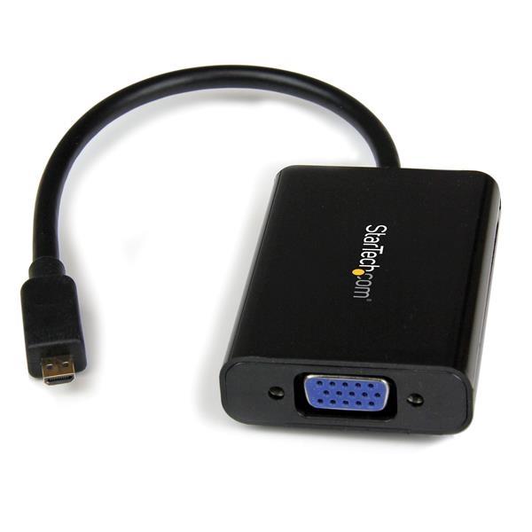 StarTech.com ADAPTADOR CONVERTIDOR MICRO HDMI A VGA CON AUDIO            .