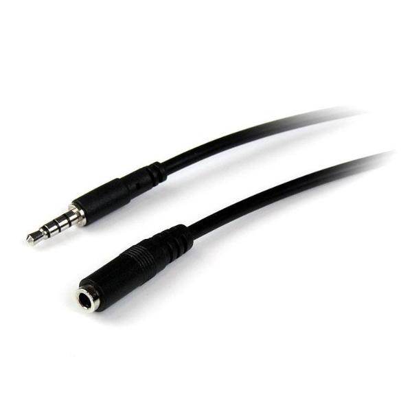 StarTech.com CABLE 2M EXTENSOR AUDIFONOS 4 PINES HEADSET DIADEMA JACK 3.5MM.