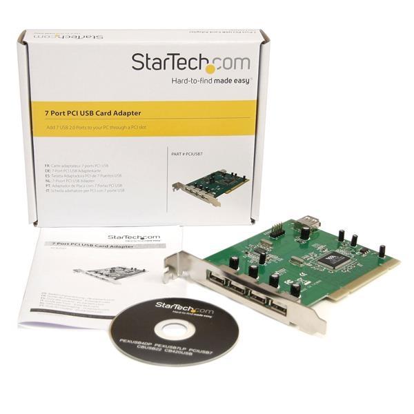 StarTech.com ADAPTADOR TARJETA PCI USB 2.0 7 PUERTOS