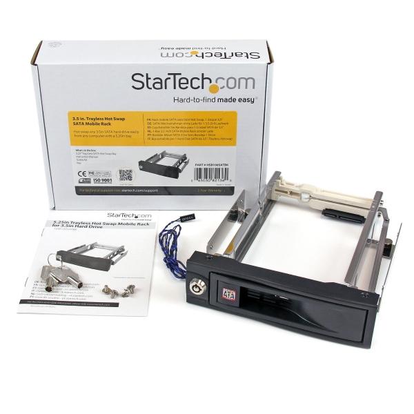 StarTech.com RACK MOVIL ALUMINIO DE DISCO DURO HDD SATA 3.5IN SIN BANDEJA .