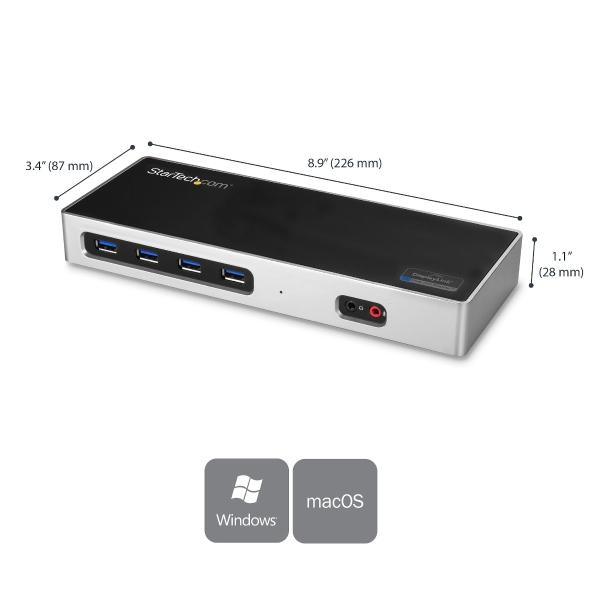 StarTech.com DOCKING STATION USB TIPO C 2X D P O HDMI REPLICADOR USBC