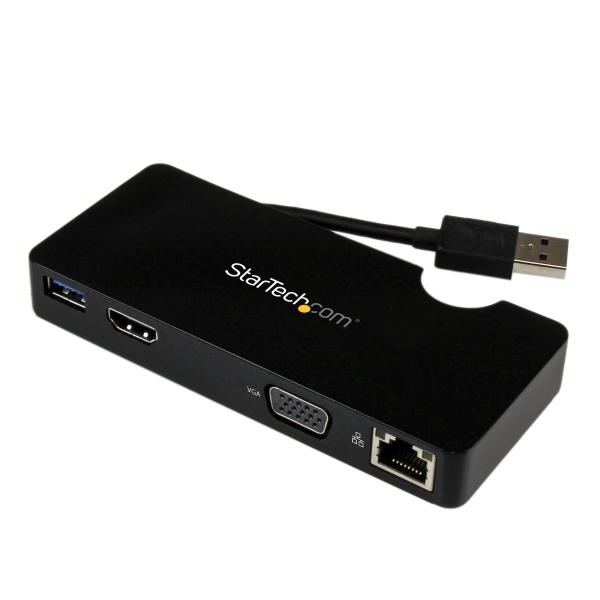 StarTech.com MINI REPLICADOR DE PUERTOS USB 3.0 HDMI O VGA ETHERNET USB DOCK