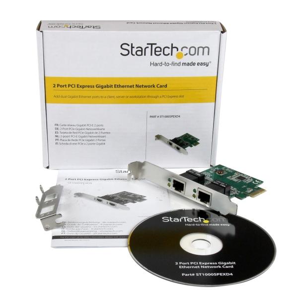 StarTech.com TARJETA RED GIGABIT ETHERNET 2 PUERTOS PCI EXPRESS NIC RJ45  .
