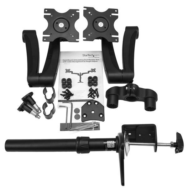 StarTech.com BRAZO ARTICULADO DE 2 MONITOR SOPORTE CON MASTIL PARA MESA