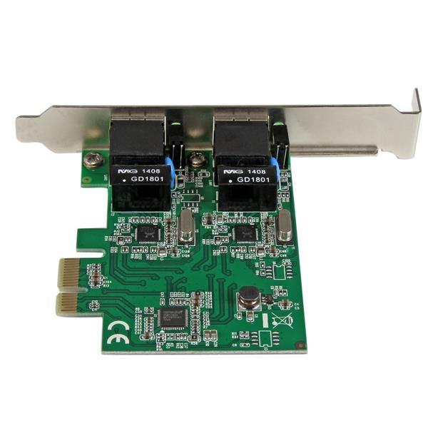 StarTech.com TARJETA RED GIGABIT ETHERNET 2 PUERTOS PCI EXPRESS NIC RJ45  .