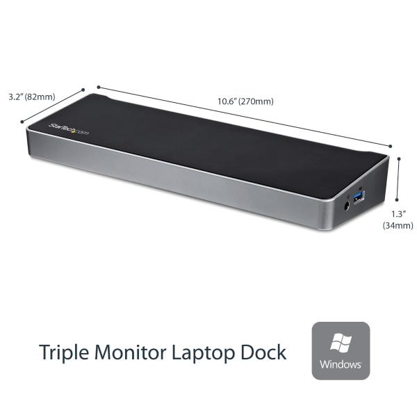 StarTech.com REPLICADOR DE PUERTOS USB 3.0 TRIPLE PARA LAPTOP              .