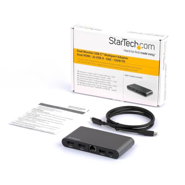 StarTech.com DOCKING STATION USB TIPO C DE VIDEO DOBLE HDMI WINDOWS PD