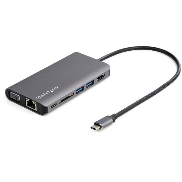 StarTech.com ADAPTADOR USB-C MULTIPUERTOS HDMI/VGA - 100W PD - LECTOR DE SD