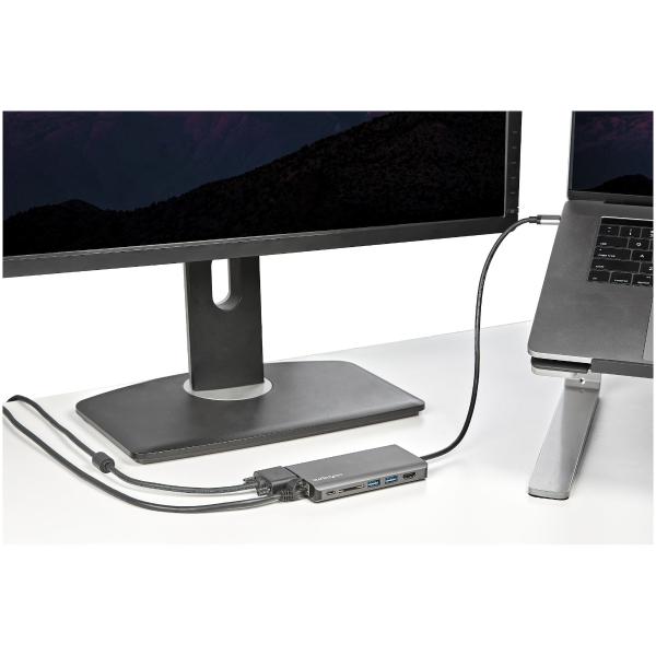 StarTech.com ADAPTADOR USB-C MULTIPUERTOS HDMI/VGA - 100W PD - LECTOR DE SD