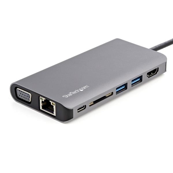 StarTech.com ADAPTADOR USB-C MULTIPUERTOS HDMI/VGA - 100W PD - LECTOR DE SD