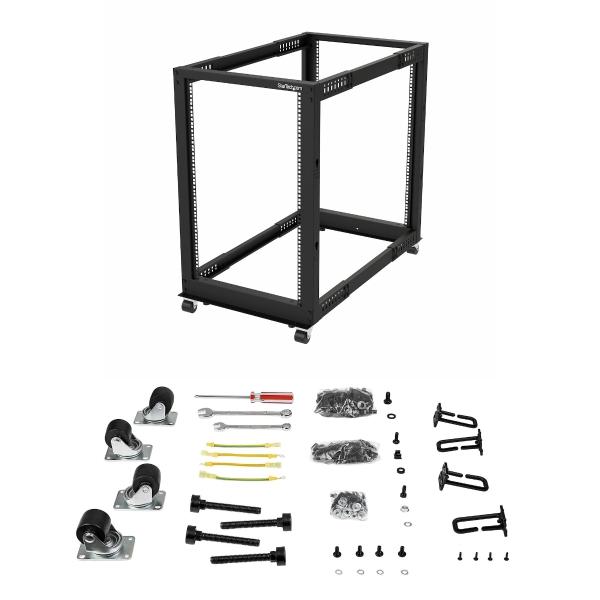 StarTech.com GABINETE RACK DE MARCO ABIERTO 18U - 4 POSTES - AJUSTABLE