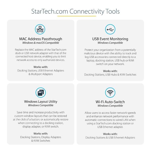 StarTech.com DOCKING STATION USB-C VIDEO DOBLE PARA LAPTOP WIN USBC