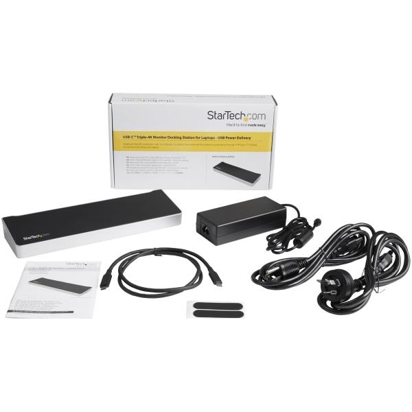 StarTech.com DOCKING STATION PD PARA LAPTOP USB-C 4K PARA 3 PANTALLAS