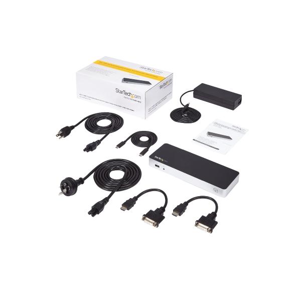StarTech.com DOCKING STATION USB-C VIDEO DOBLE PARA LAPTOP WIN USBC