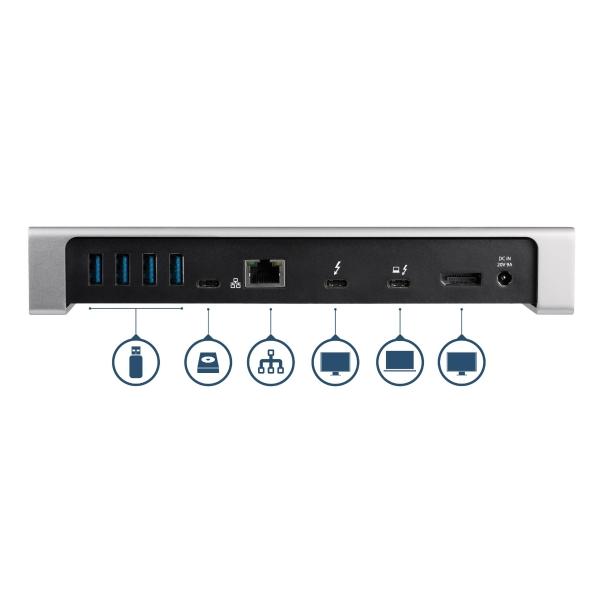 StarTech.com DOCKING STATION USB-C VIDEO DOBLE PARA LAPTOP WIN USBC