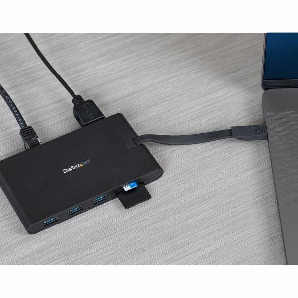 StarTech.com REPLICADOR DOCKING STATION USB-C VGA HDMI GBE SD WIN MAC