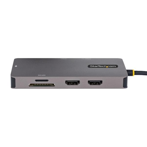 StarTech.com ADAPTADOR MULTIPUERTOS USB-C A 2X HDMI PD 100W HUB USB RED