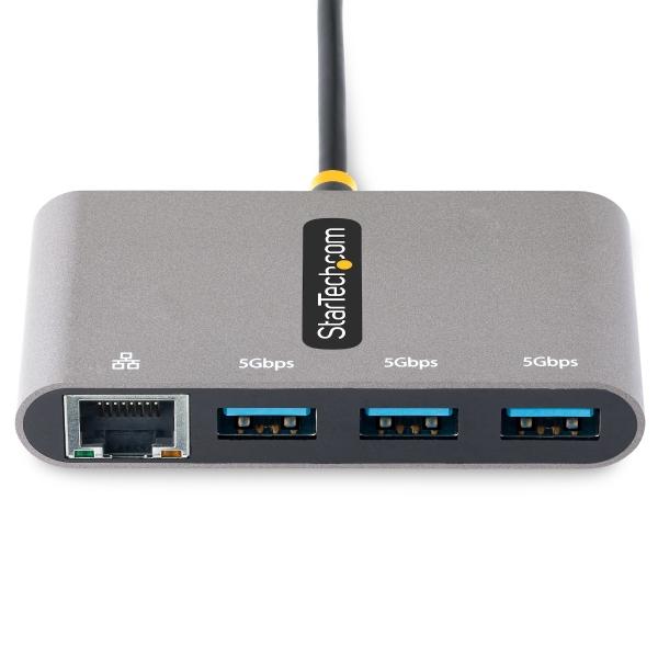 StarTech.com HUB ADAPTADOR USB-C 3 PUERTOS USBA DE 5GBPS CON RED ETHERNET