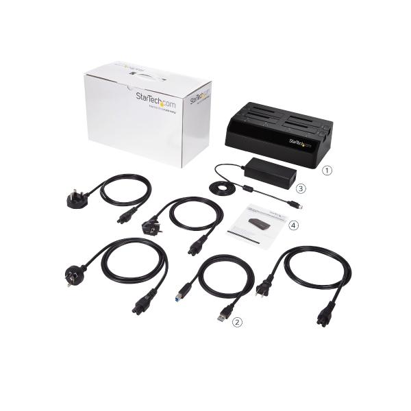 StarTech.com DOCKING STATION USB 3.0 SATA 4 BAHIAS 2.5 Y 3.5 PARA DISCO DU.O