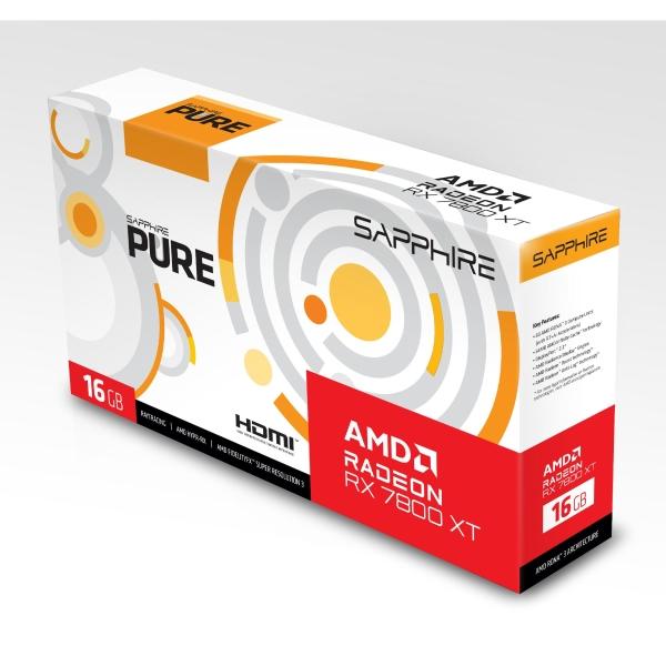 Tarjeta de video Sapphire Pure AMD Radeon RX 7800 XT 16GB DDR6 Blanco