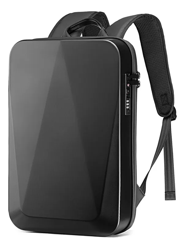 Mochila Antirrobo De Carcasa Dura, Expandible, Impermeable, Para Laptop De 15.6 Pulgadas Con Puerto De Carga Usb, Bloqueo Tsa, Mochila Rígida Negocios