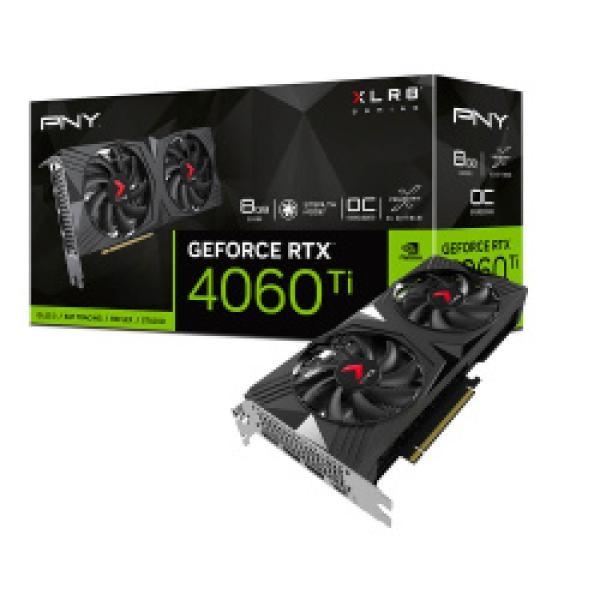 Tarjeta de video PNY GeForce RTX 4060 Ti 8GB OC XLR8 Gaming VERTO 2Fan