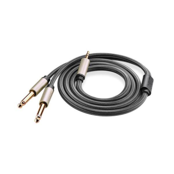 Ugreen Cable de Audio Premium de 3.5 mm a 6.35mm / Blindaje Interior Múltiple / Transferencia de Audio sin Pérdidas / 5 Metros / Caja de Aleación de Zinc / Amplia Compatibilidad.