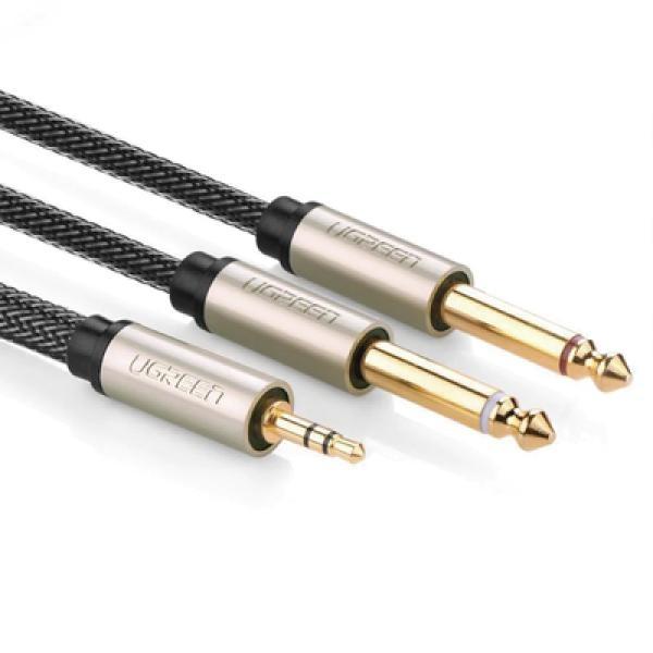 Ugreen Cable de Audio Premium de 3.5 mm a 6.35mm / Blindaje Interior Múltiple / Transferencia de Audio sin Pérdidas / 5 Metros / Caja de Aleación de Zinc / Amplia Compatibilidad.