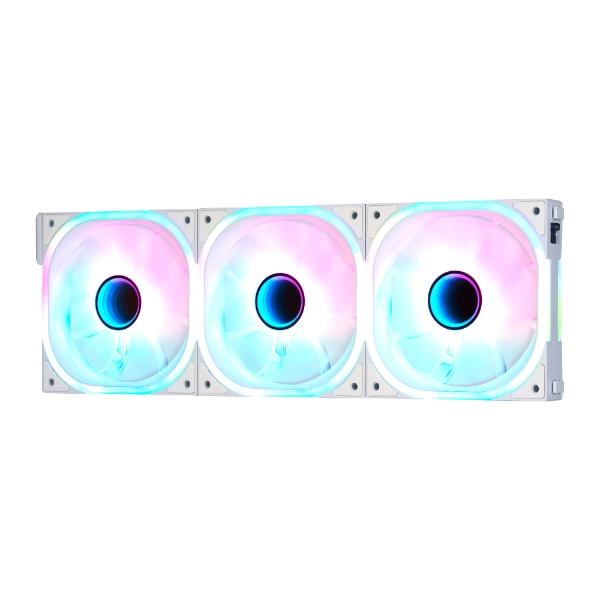 Game Factor KIT VENTILADORES MODULAR GAME FACTOR 3X120MM 58CFM RGB BLANCO FKG500-W