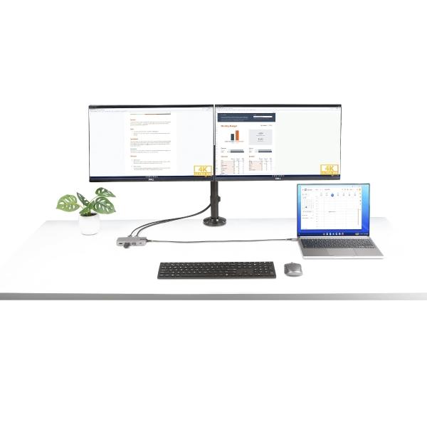 StarTech.com ADAPTADOR USB-C DE 3 MONITORES HDMI DP HUB USB PD 100W