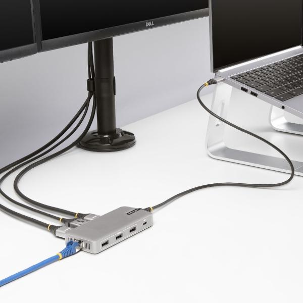 StarTech.com ADAPTADOR USB-C DE 3 MONITORES HDMI DP HUB USB PD 100W
