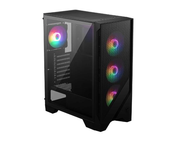 GABINETE MSI (MAG FORGE 120A AIRFLOW) NEGRO, VIDRIO TEMPLADO, 6*VENTILADOR AUTO RGB, ATX, S/FUENTE