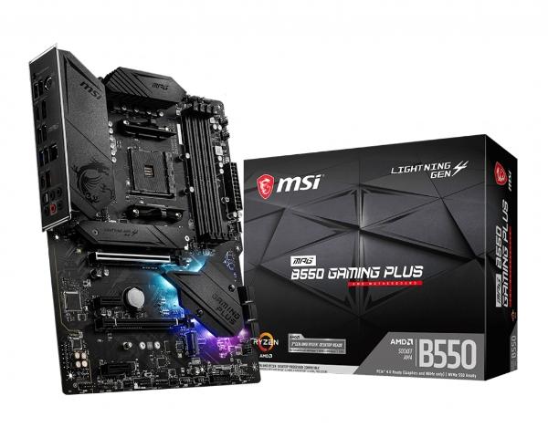 MOTHERBOARD MSI(MPG B550 GAMING PLUS)SOCKET AM4,4*DDR4 4266,HDMI,DP,PCI-E 4.0,CROSSFIRE, ATX