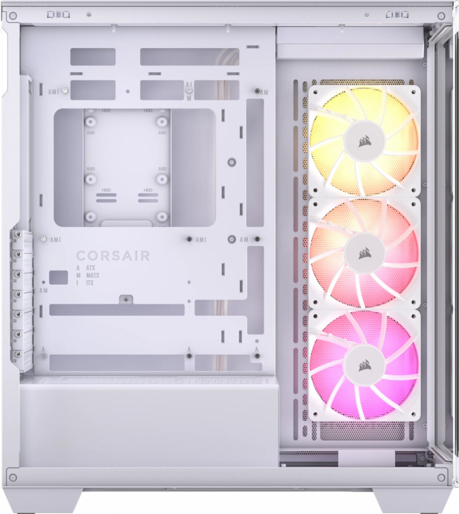 GABINETE CORSAIR 3500X BLANCO ARGB S/FUENTE CRISTAL M-ATX CC-9011279-WW