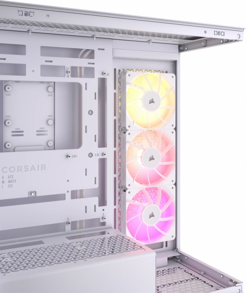 GABINETE CORSAIR 3500X BLANCO ARGB S/FUENTE CRISTAL M-ATX CC-9011279-WW