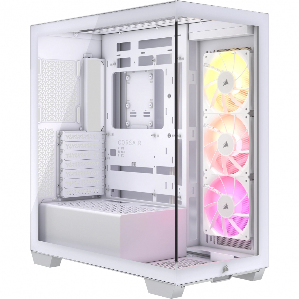 GABINETE CORSAIR 3500X BLANCO ARGB S/FUENTE CRISTAL M-ATX CC-9011279-WW