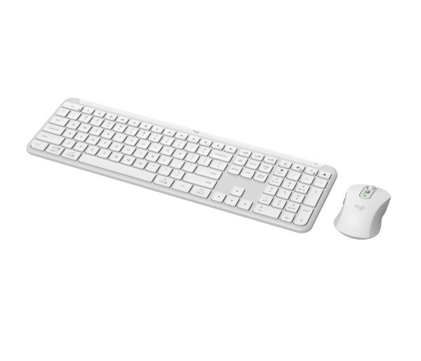 Logitech - Keyboard and mouse set - Spanish (Latin American) - Wireless - USB - Antarctic white