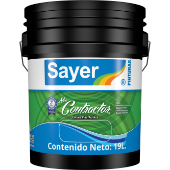 SAYER Pintura Vinil-Acrílica Neo CONTRACTOR 2 Años de Duración Para INTERIORES y EXTERIORES . AZUL CARIBE