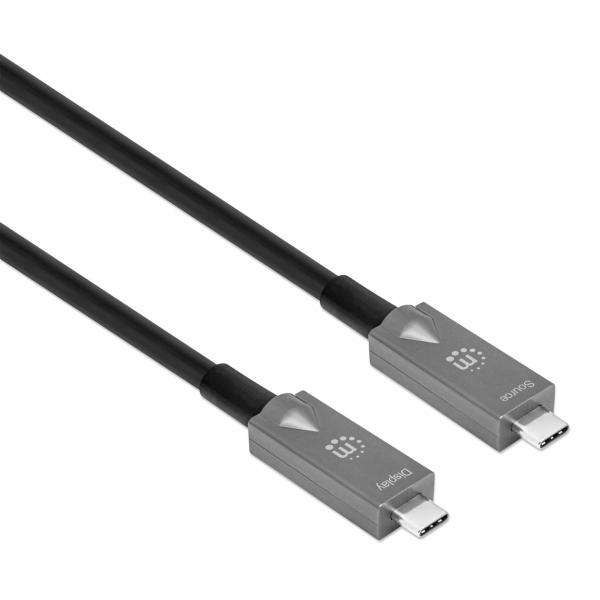 Cable USB-C de fibra óptica (AOC) USB 3.2 Gen 2 Manhattan 10 M.