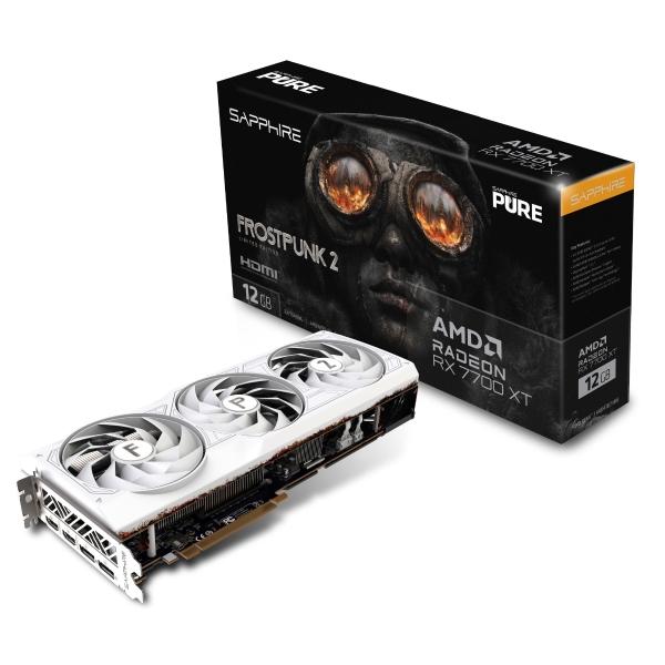 Tarjeta de video Sapphire PURE AMD Radeon RX 7700 XT Frostpunk 2 12GB