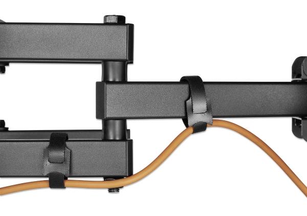 Soporte de pared con doble brazo articulado y nivel Manhattan.