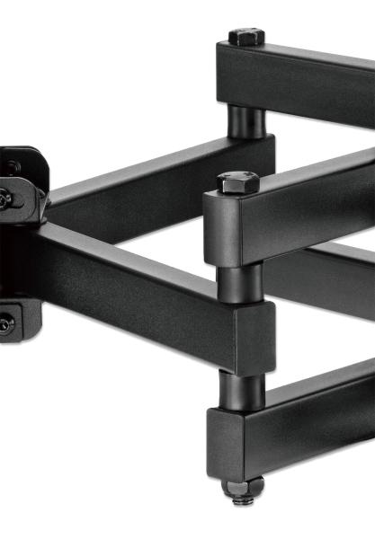 Soporte de pared con doble brazo articulado y nivel Manhattan.