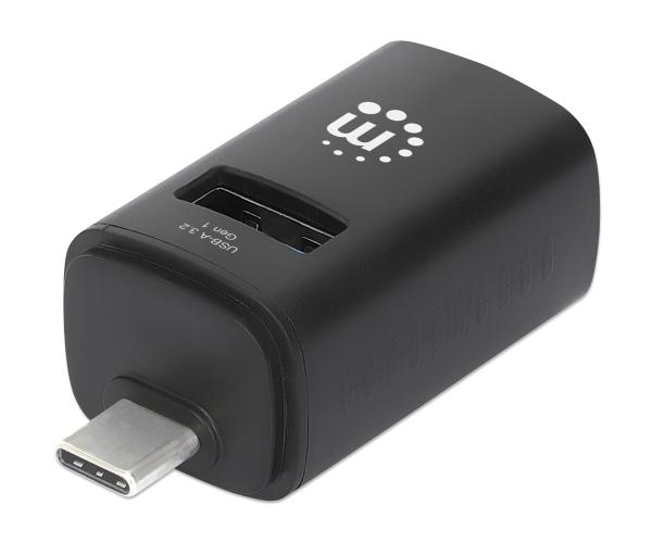 Hub USB-C con 3 puertos USB-A, 1 USB 3.0 y 2 USB 2.0 Manhattan.
