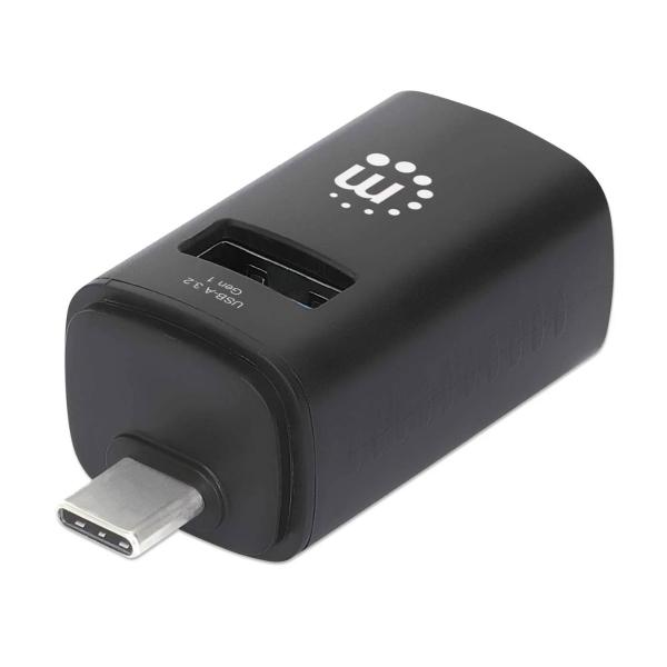 Hub USB-C con 3 puertos USB-A, 1 USB 3.0 y 2 USB 2.0 Manhattan.